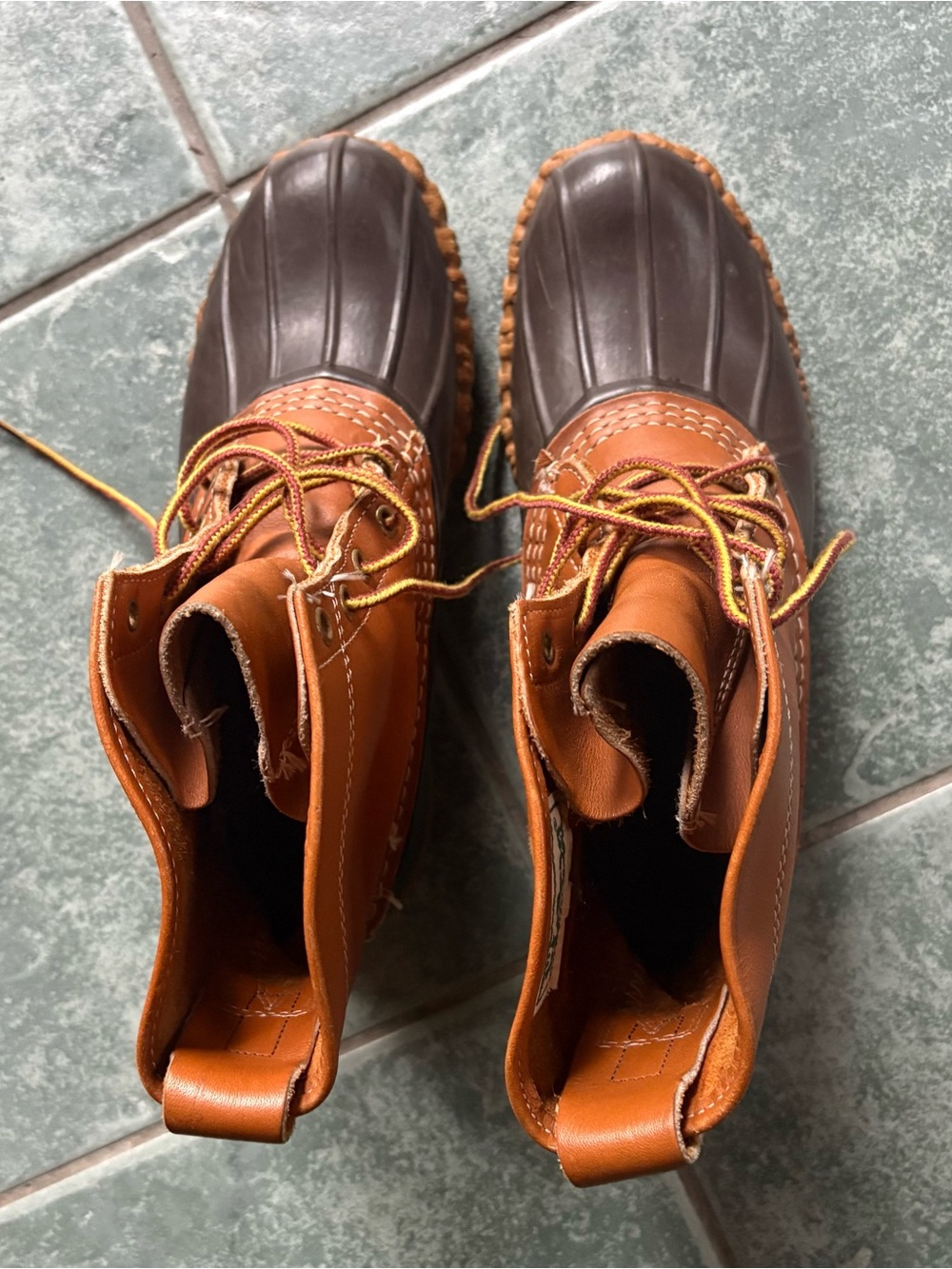 L. L Bean Men's Brown Leather Duck Boots